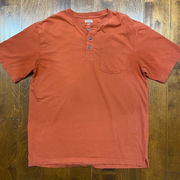 Duluth Trading Company Rust Orange Pocket Tee Relaxed Fit Men's Size L Tall - Picture 3 of 8